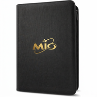 Classeur de cartes à collectionner MIO en cuir PU, 12 pochettes, 480+ cartes, pliable, avec fermeture éclair, style tendance, pour cartes de sport, pochettes transparentes de protection