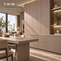 Panneau décoratif en bois tactile à grain naturel, aspect bois naturel pour armoires, portes et meubles sur mesure