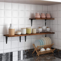Décoration murale flottante personnalisable à 3 étagères pour le rangement de la cuisine à domicile meubles de salon bijoux étagères en bois pour le montage