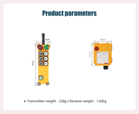 Émetteur-récepteur industriel F24-6D IP65, émetteur à 6 boutons, télécommande pour camion à béton