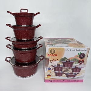 Regina - Juego <span class=keywords><strong>de</strong></span> 10 Utensilios <span class=keywords><strong>de</strong></span> Cocina <span class=keywords><strong>de</strong></span> Estilo Chino, Cacerolas Antiadherentes con Revestimiento <span class=keywords><strong>de</strong></span> Granito, Juego <span class=keywords><strong>de</strong></span> Utensilios <span class=keywords><strong>de</strong></span> Cocina <span class=keywords><strong>de</strong></span> Metal - Product Image 6