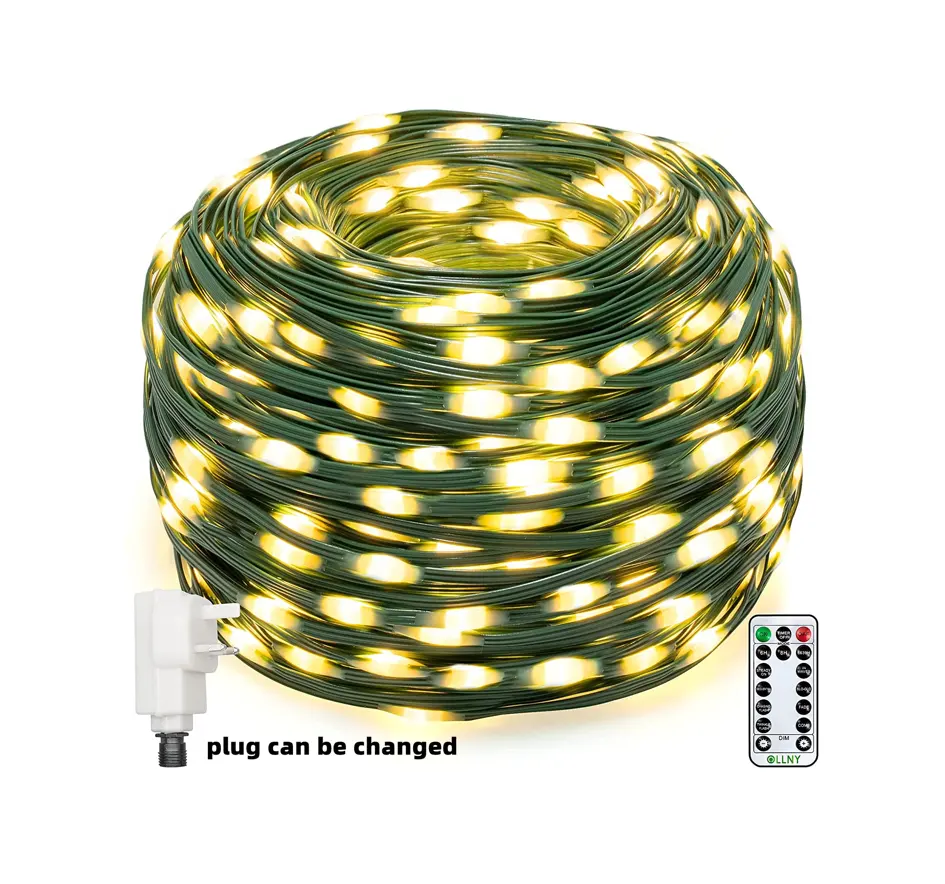 800 LED Christmas String Lights leather wire Waterproof 8 Modes Light with Remote for Indoor Outdoor led christmas lights