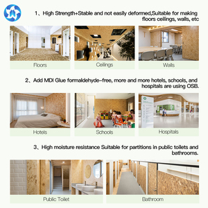 TOPOCEAN 20MPA <span class=keywords><strong>1250x2500</strong></span> 9mm/18mm/25mm aglomerado de melamina/tablero <span class=keywords><strong>OSB</strong></span> tablero de hebra orientada - Product Image 6