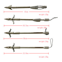 Fléchettes de pêche et fléchettes de lance-pierre en acier inoxydable de haute précision, accessoires professionnels de chasse et de tir en plein air - Argent