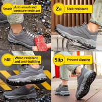 Chaussures de sécurité multi-styles en acier pour hommes, avec embout de protection, en maille tissée, résistantes à la perforation et antidérapantes, pour usage industriel