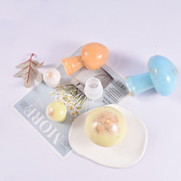 DM875 3D-Aromatherapie-Kerzenformen Pilzform DIY-Gipspilz-Silikon-Harzform für Heimdekoration