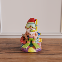 Statue de jardin côtière personnalisée en résine, gnome de plongée, thème plage, figurine décorative, vente en gros, artisanat fait main, Art déco, extérieur