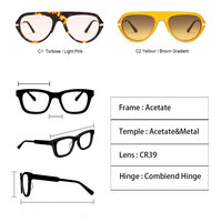Lunettes de soleil élégantes Sunlook OEM&ODM pour hommes et femmes, protection UV400, lunettes de mode pour l'extérieur