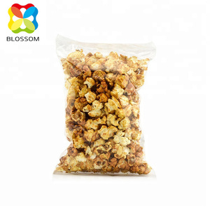 Biodegradable food grade transparent heat seal popcorn snack plastic food packaging bag
