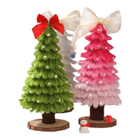 Kit de Bricolage Arbre de Noël en Tissu Peluche Twist Stick pour Jeunes 7-14 Ans, Décoration de Noël, Fabriqué au Zhejiang, Conditionné en Sachet