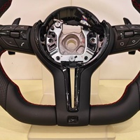 Volant sport en cuir sur mesure de style thong à 3 branches pour F30/F32, compatible avec G20/G80, F10, E90, E60, G30, E46, E36, M5, F80/F82, E91, G70, G60