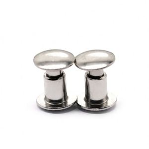 Rivets semi-tubulaires mâles et femelles en acier inoxydable 304, finition brillante, certifiés ISO 9001, taille personnalisée, marque Saitong - Product Image 1