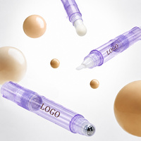 Tube en plastique sans air multi-usages personnalisé de 6 ml avec applicateur à rouleau éponge et brosse en silicone pour sérum, crème pour les yeux, baume à lèvres