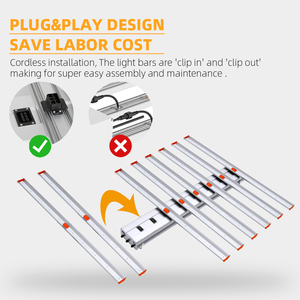 Đèn trồng cây <span class=keywords><strong>LED</strong></span> thanh SunPlus phổ biến, dùng trong thủy canh, cho giai đoạn sinh trưởng và ra hoa, tích hợp UV IR, điều chỉnh độ sáng, sử dụng chip LM301H, quang phổ đầy đủ, 1000W, dùng trong nhà - Product Image 3