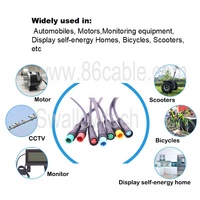 M6 M8 Connecteur étanche IP67 Câble d'extension 2-8pin à 7pin Ebike avec capteur de montage sur panneau circulaire Type DIN