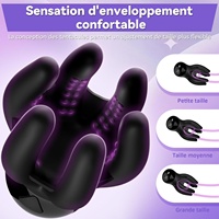 Stimulator masculin contrôlé par application, 10 modes de vibration, entraîneur de sensibilité et d'endurance, jouet intime pour hommes en TPE souple