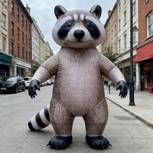 แรคคูนเป่าลมขนาดใหญ่ สมจริงเหมือนจริง ใช้เป็นอุปกรณ์ประกอบฉาก สำหรับโปรโมทภาพยนตร์/งานศิลปะสาธารณะ/ห้างสรรพสินค้า/งานปาร์ตี้ - Product Image 1