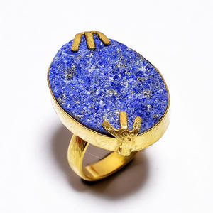 แหวนพลอยทองเหลืองชุบทองคุณภาพสูงชุบทอง18 K ชุบทองอัญมณีอัญมณีธรรมชาติเครื่องประดับที่ดี - Product Image 2