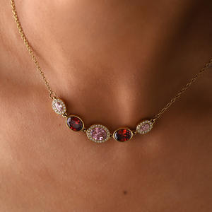 Collar con Colgante de Gota de Agua Geométrica, Joyería de Acero Inoxidable, Collar Ajustable de Circonita Cúbica, Gargantilla de Acero Inoxidable - Product Image 5