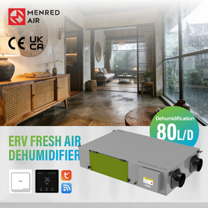 เครื่องลดความชื้น Q6 ERV พร้อมระบบกู้คืนความร้อนอุณหภูมิต่ำ ระบบระบายอากาศแบบเพดาน 300 ลบ.ม./ชม. สำหรับพื้นที่อากาศหนาวเย็น Q6 All-in-one ERV+ - Product Image 1