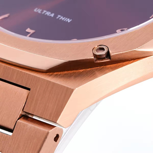 Montre en acier inoxydable, style minimaliste, ultra-fine, boîtier octogonal, cadran soleil, luxe, étanche, quartz, bracelet en silicone - Product Image 4