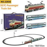 Tren de Juguete de Aleación RUIKU SS7C, Tren Eléctrico para Niños con Rieles, Juguetes de Tren de Metal para Niños, Trenes de Juguete a Escala