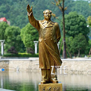 Classique Momorial Chinois Célèbre Figure Bronze Président Mao <span class=keywords><strong>Zedong</strong></span> Statue Sculpture - Product Image 4