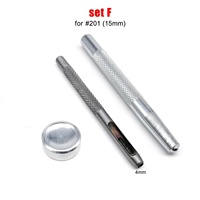 Outil de poinçonnage pour 10mm, 12.5mm, 15mm, métal, pas de couture, veste en cuir, manteau, sac, vêtements, presse, Popper, bouton-pression, bouton-pression, goujon de réparation