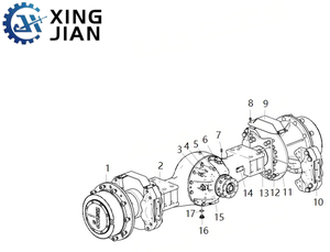 लोडर ड्राइव एक्सल असेंबली <span class=keywords><strong>Xcmg</strong></span> 30-व्हील लोडर की आंतरिक गियर रिंग के साथ संगत है. गियर अनुपात 49:61 - Product Image 3