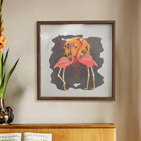 Puzzle 3D en bois DIY, modèle flamant rose, kit d'art mural animalier rose, jouet éducatif, vente en gros, cadeau STEM personnalisé, décoration découpée au laser