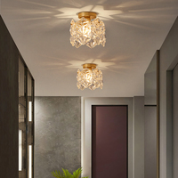Plafonnier moderne à LED, petit cristal, à intensité variable, créatif, éclairage intérieur, chambre à coucher, vestiaire, entrée, couloir, allée