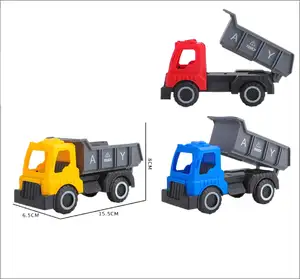 도매 3 색 랜덤 믹싱 아이들을위한 슬라이딩 덤프 트럭 불도저 후크 기계 농부의 엔지니어링 차량 장난감