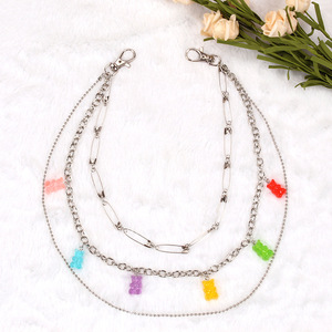 Cadena de cintura Yueli Six Color Jelly Bear de aleación de zinc, cadena corporal de moda para discoteca para mujer - Product Image 3