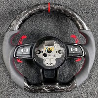 Volant en fibre de carbone forgé sur mesure avec palettes de changement de vitesse pour Volkswagen VW Golf 5 6 7 6R MK6 MK7 GTI Polo Passat CC