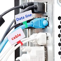 Attaches de marqueur de câble en nylon étiquettes de cordon autobloquantes écrire sur des étiquettes de marque de fermeture éclair de fil Ethernet étiquette de marquage de puissance en nylon