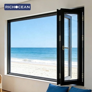 Ventana Plegable Moderna RICHOCEAN con Doble Vidrio Templado y Mosquitera, Ventanas Bi-Plegables Económicas - Product Image 1