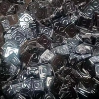 Panci kosmetik kosong magnetik Hitam aluminium timah berlapis isi ulang Grid Pan untuk kemasan Makeup kustom