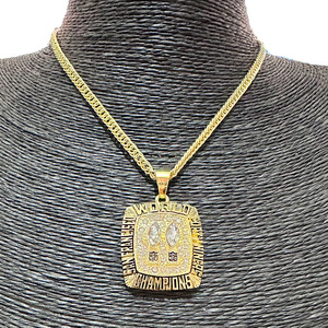 NFL <span class=keywords><strong>San</strong></span> <span class=keywords><strong>Francisco</strong></span> 49ers vô địch Vòng cổ mặt dây chuyền 5 Bộ Vòng cổ thời trang đồ trang sức tùy biến bán buôn - Product Image 4