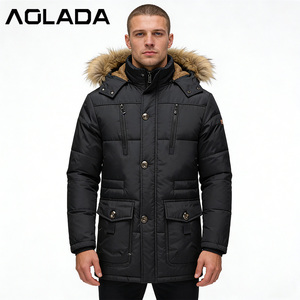 Parka Imperméable Personnalisée pour Homme, Veste d'Hiver Coupe-Vent en Polaire avec Longue Fermeture Éclair, Fabrication d'Usine - Product Image 1
