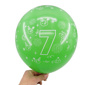 Bóng bay latex nhiều màu sắc, hình tròn, in hình, kích thước 12 inch, bán buôn, dùng cho tiệc sinh nhật và Giáng sinh, có thể bơm khí heli - Product Image 6