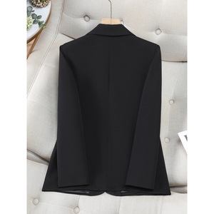 Women's Long Sleeve Blazer Single Button Elegant Casual Spring Autumn Commute Anti-Wrinkle Black Apricot - Product Image 3