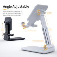 Support universel de téléphone portable flexible et pliable, accessoire télescopique de bureau réglable pour téléphone portable, tablette et PC