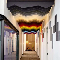 Panneaux et baffles acoustiques modernes pour hôtel, multifonctionnels, ignifuges, écologiques, en polyester, pour l'insonorisation et la décoration de studio