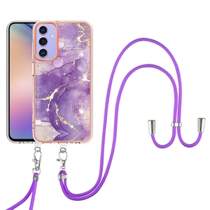 <span class=keywords><strong>Coque</strong></span> antichoc style marbre pour <span class=keywords><strong>Samsung</strong></span> A15 <span class=keywords><strong>avec</strong></span> lanière, <span class=keywords><strong>coque</strong></span> de téléphone à bandoulière croisée pour Galaxy A05/A05S/S23FE - Product Image 1