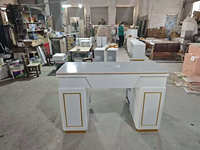 Table de manucure en acier inoxydable blanc, manucure, garantie trois ans, Style français classique, 2019