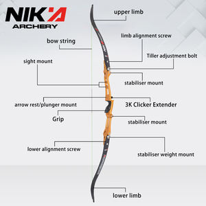 Nika Boogschieten Hoge Kwaliteit Boogschieten Boog Licht Gewicht Riser En Ledematen Recurve Boog Set - Product Image 3