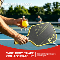 Raquette de pickleball FC KT700 de haute qualité en fibre de carbone synthétique 16 mm pour l'entraînement en extérieur, logo personnalisé, tendance pour enfants