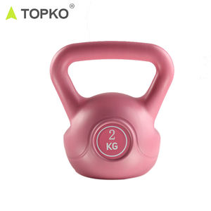 TOPKO popolare Black Kettlebell PE + cemento casa palestra pesi liberi 2-40kg di vendita calda logo personalizzato Kettlebell - Product Image 4