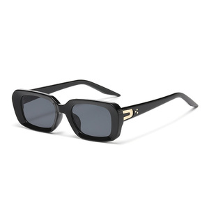 Jamie L2504 <b>Small</b> <b>Frame</b> <b>Sunglasses</b> Black Plastic UV400 Women's Fashion Sunshades - Product Image 1