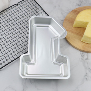 Aluminum Alloy Number One Baking Mold 1 Piece For Cake Chocolate Pudding Making Oven Safe - Product Image 4